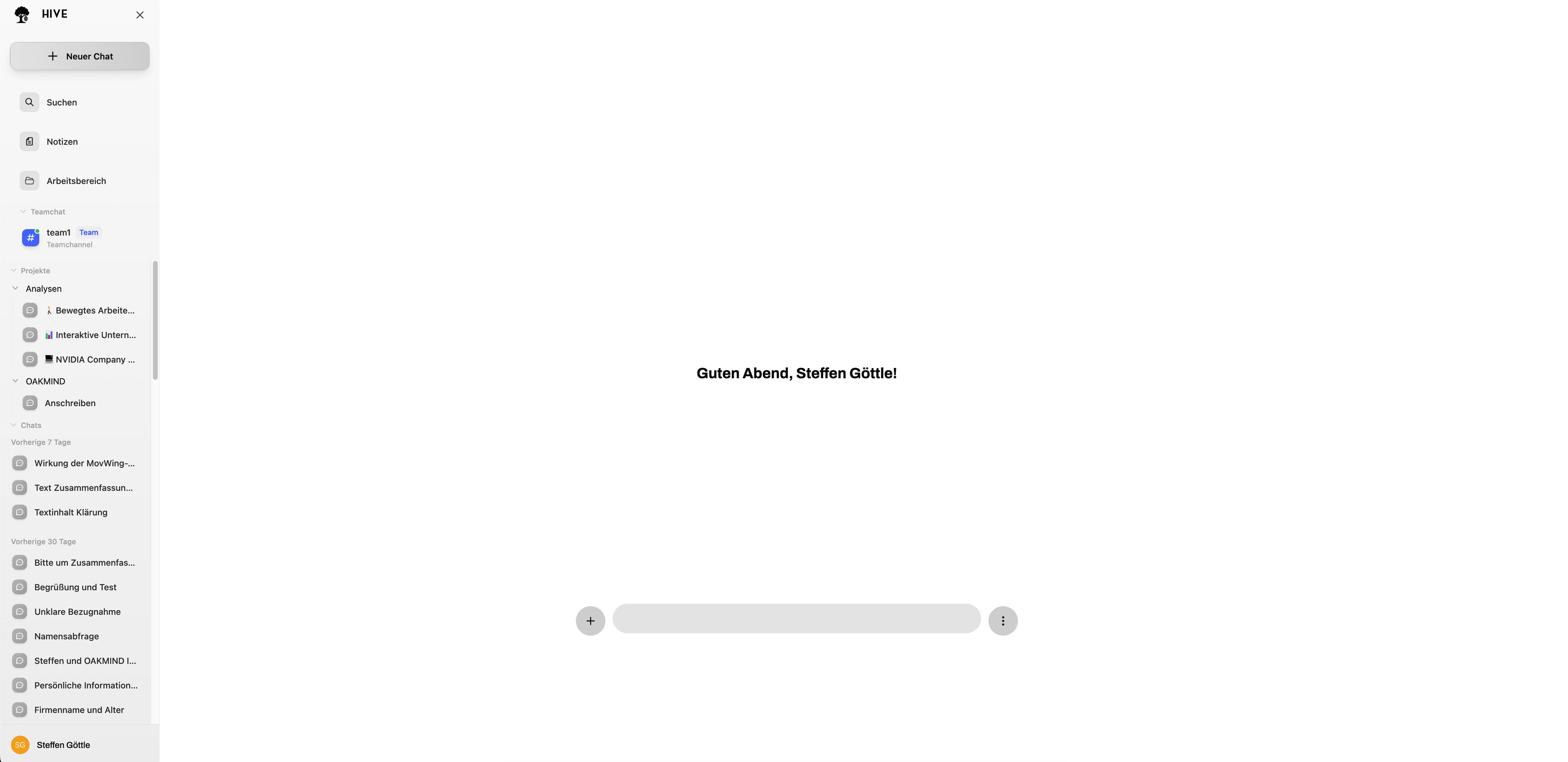 HIVE Interface - Light Mode